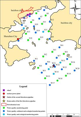 Distribution characteristics and risk assessment of heavy metals in seawater, sediment and shellfish in the inner and outer Daya Bay, Guangdong